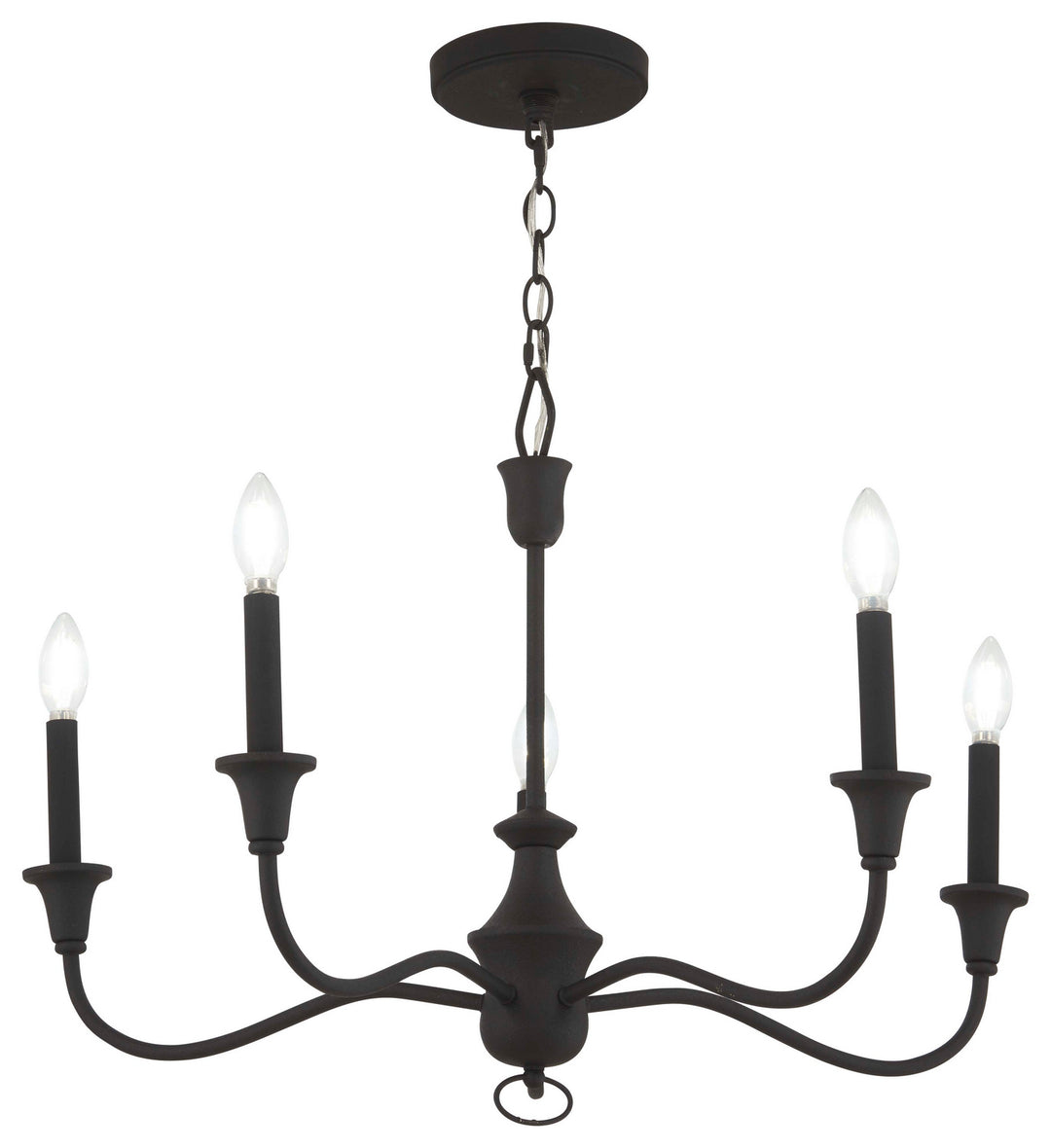 Minka-Lavery Halifax County 6255-076 Chandelier Light - Textured Black