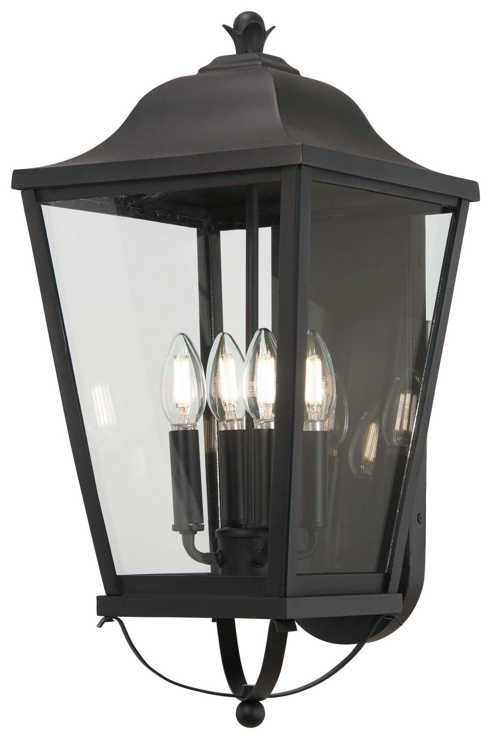 Minka-Lavery Lighting 73282-66 Savannah Four Light Outdoor Wall Mount Outdoor Black