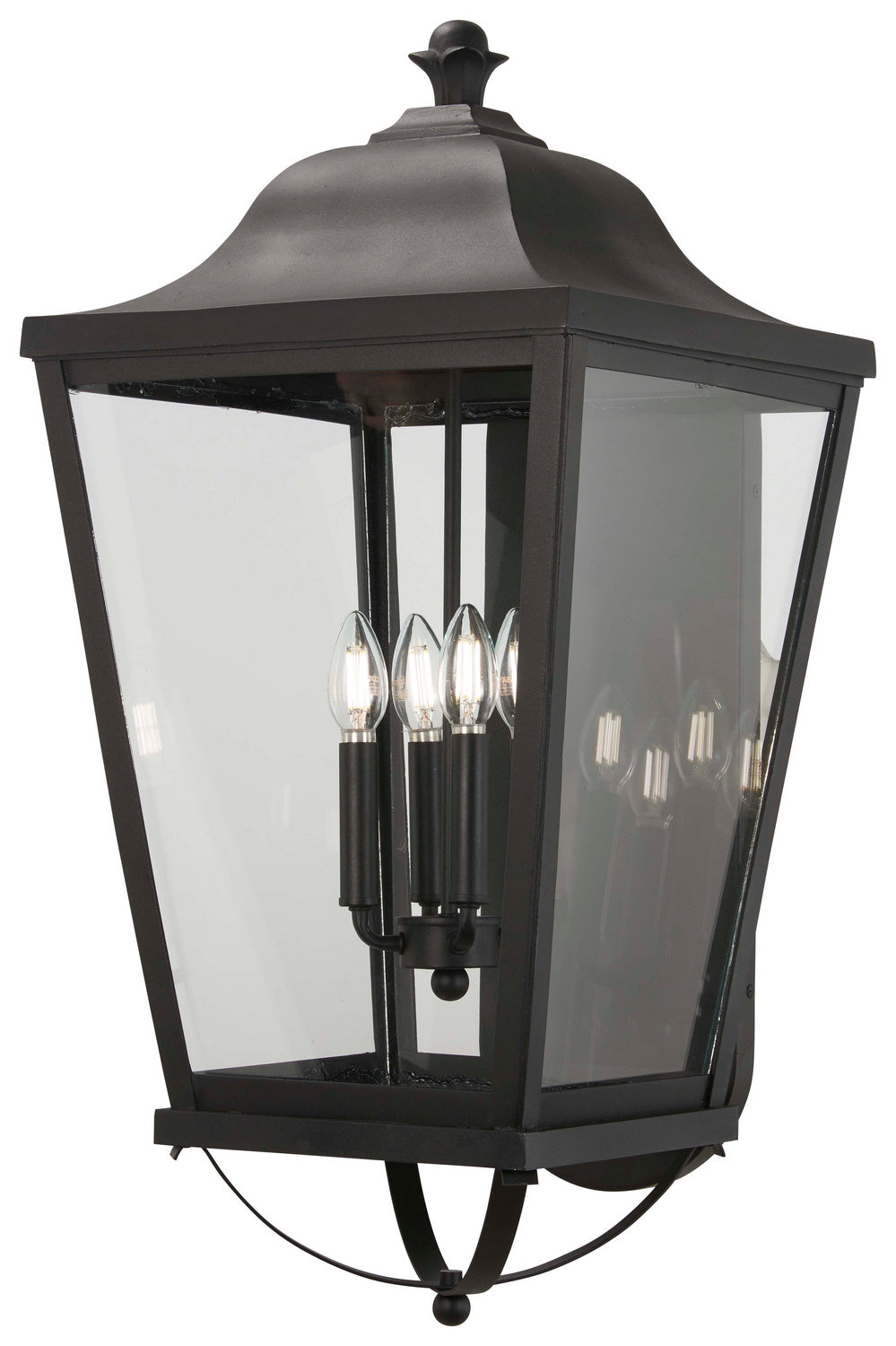 Minka-Lavery Lighting 73284-66 Savannah Four Light Outdoor Wall Mount Outdoor Black