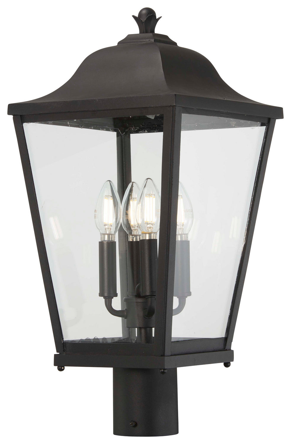 Minka-Lavery Lighting 73285-66 Savannah Four Light Outdoor Post Mount Outdoor Black