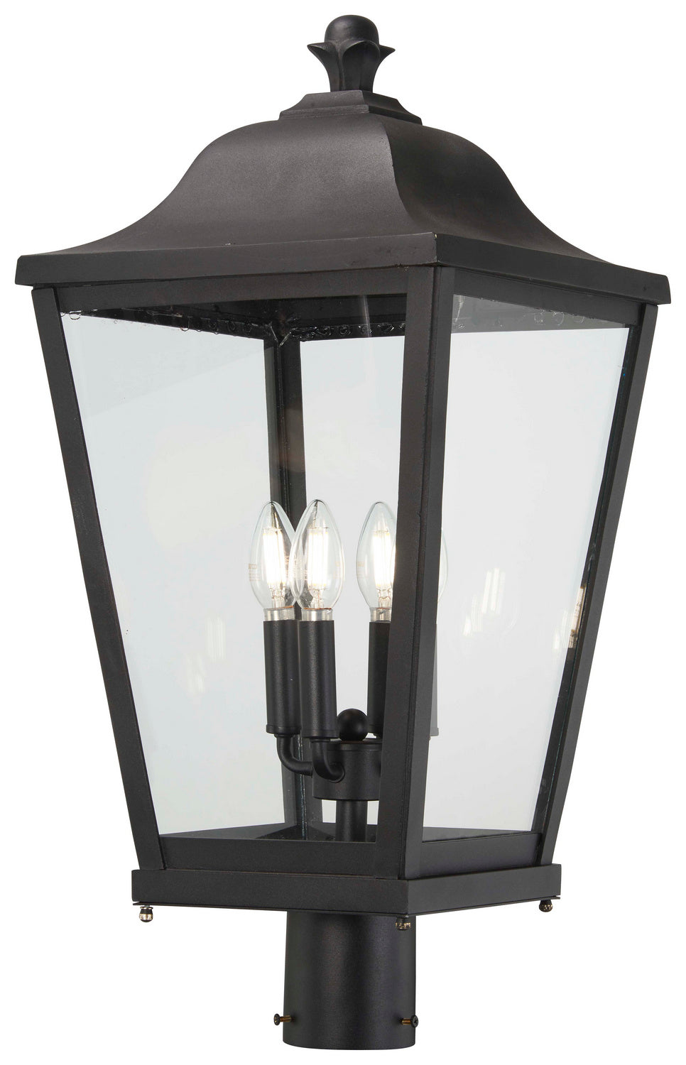 Minka-Lavery Lighting 73286-66 Savannah Four Light Outdoor Post Mount Outdoor Black