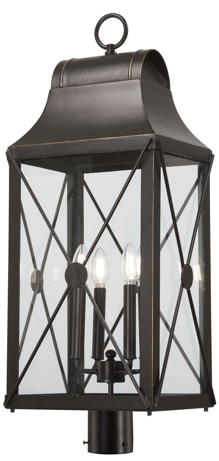 Minka-Lavery Lighting 73296-143C De Luz Four Light Outdoor Post Mount Outdoor Two-Tone