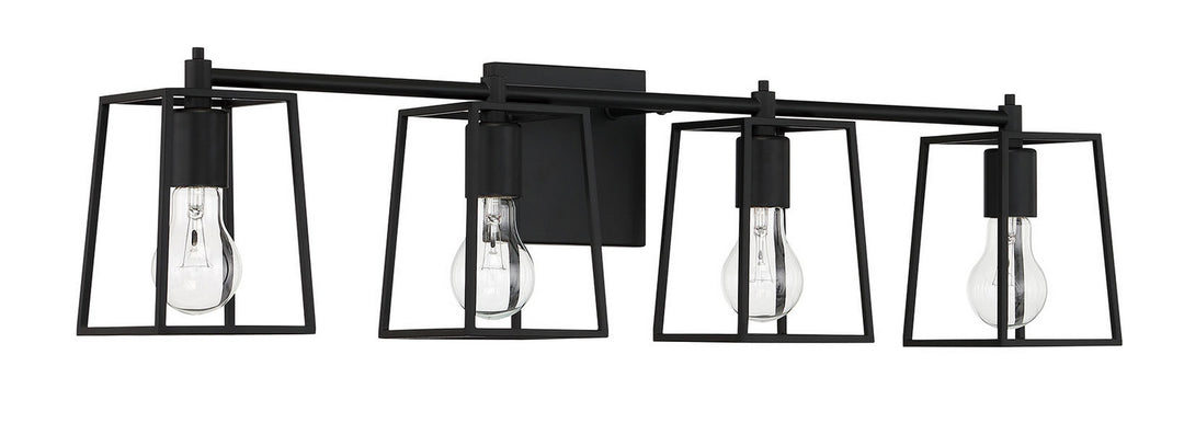 Craftmade Dunn 12132FB4 Bath Vanity Light 32 in. wide - Flat Black