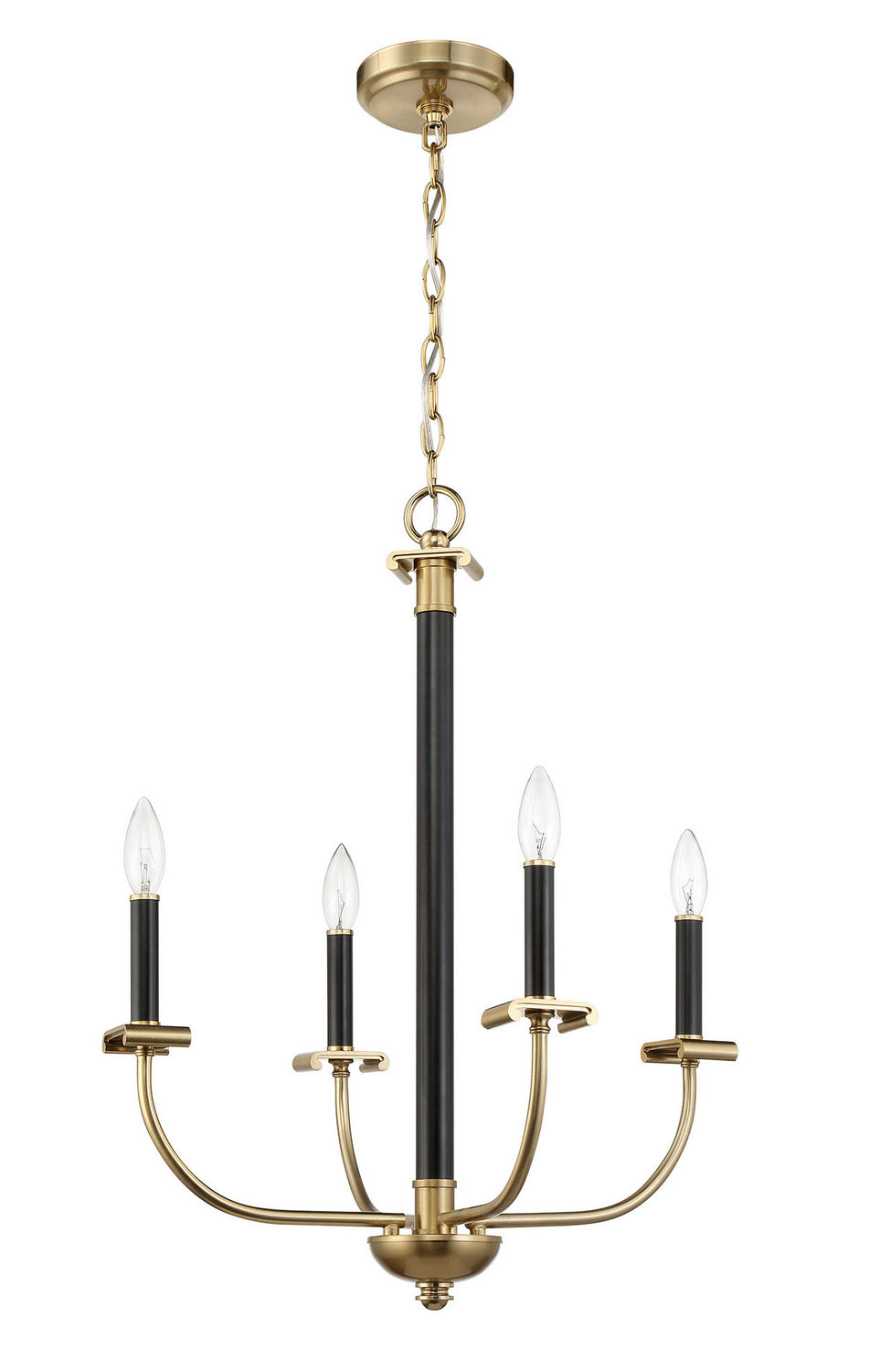Craftmade Stanza 54824-FBSB Chandelier Light - Flat Black/Satin Brass