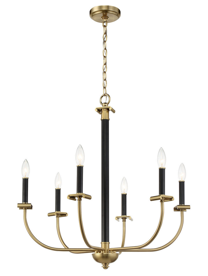 Craftmade Stanza 54826-FBSB Chandelier Light - Flat Black/Satin Brass