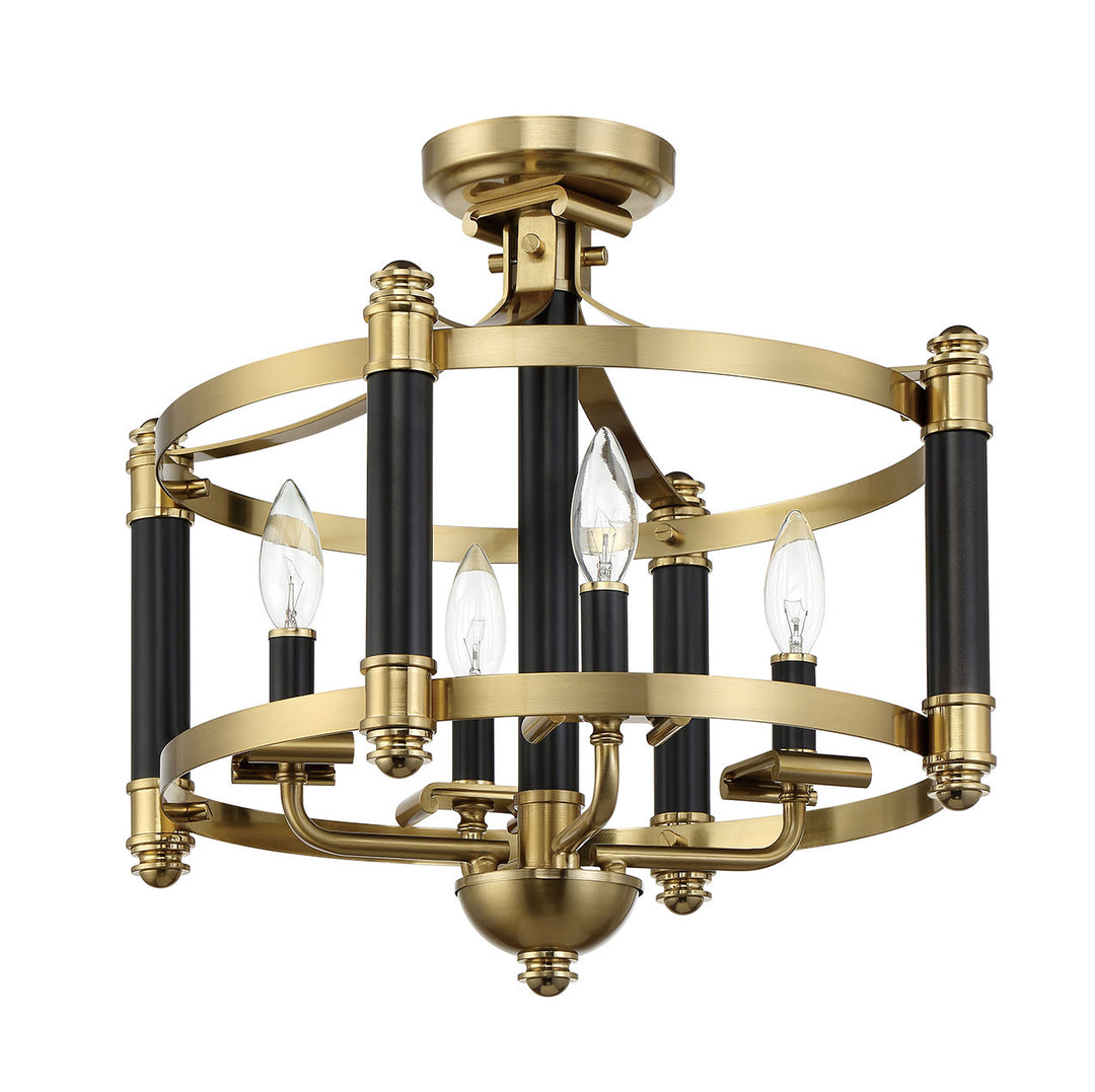 Craftmade Stanza 54854-FBSB Ceiling Light - Flat Black/Satin Brass