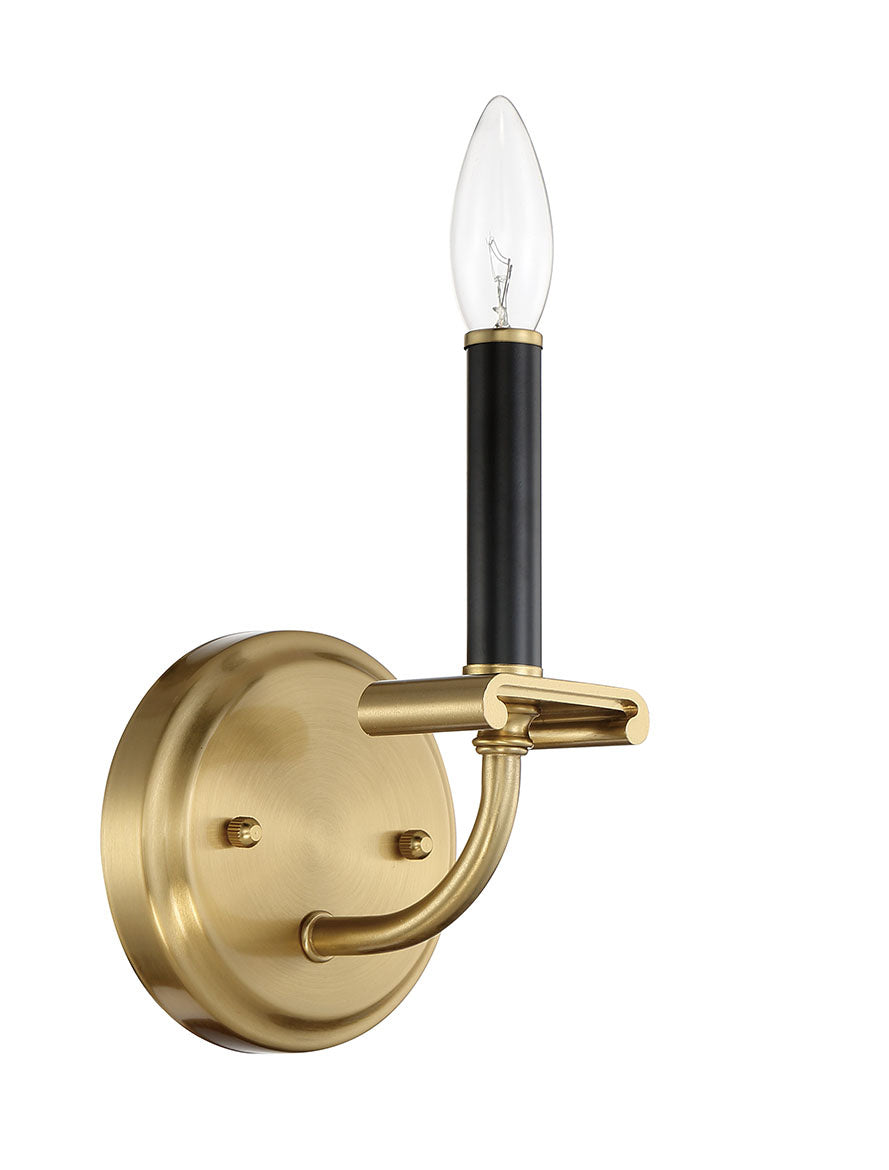 Craftmade Stanza 54861-FBSB Wall Sconce Light - Flat Black/Satin Brass