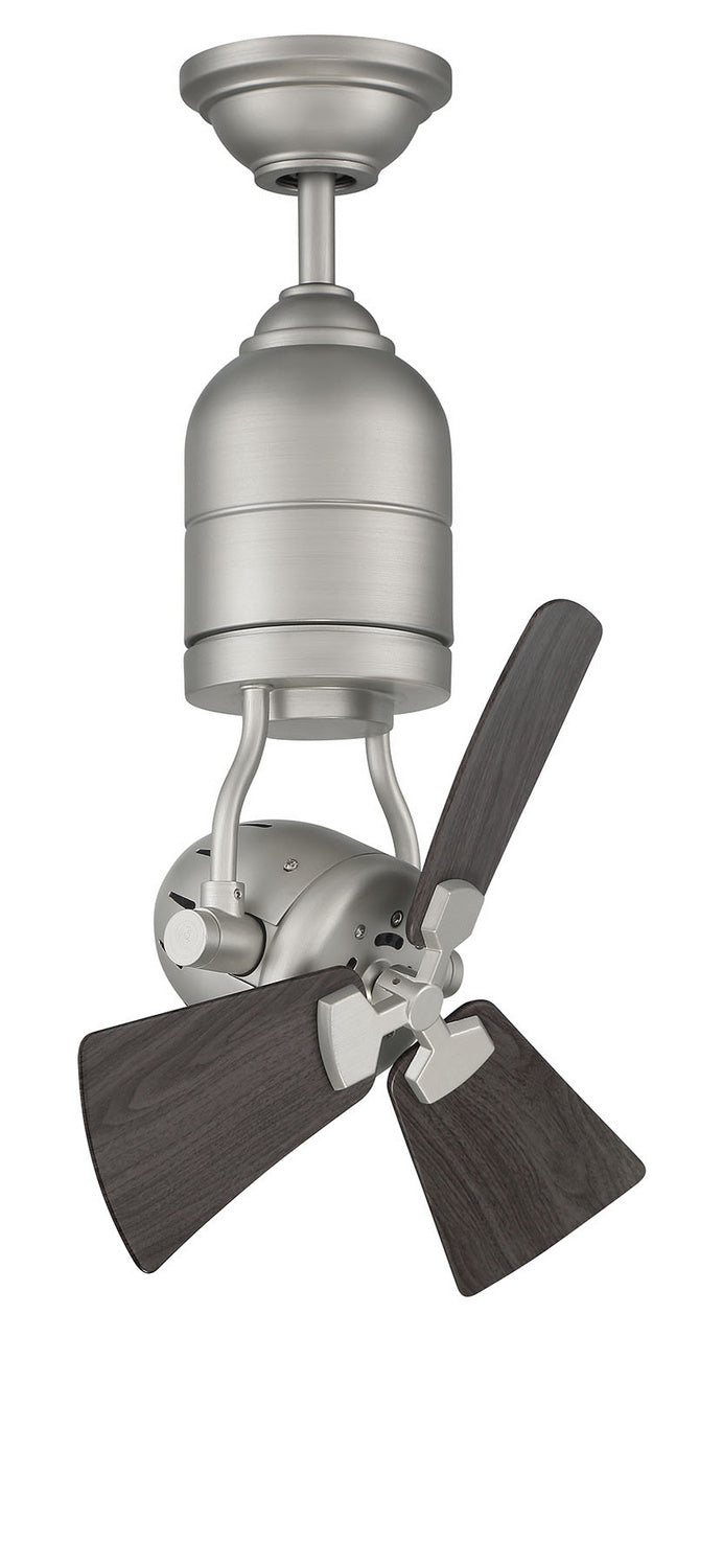 Craftmade Bellows Uno BW318BNK3 Ceiling Fan 18 - Brushed Polished Nickel, Greywood/Greywood/