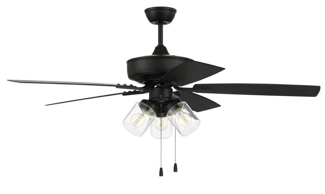 Craftmade Outdoor Pro Plus 104 OP104FB5 Ceiling Fan 52 - Flat Black, Flat Black/Flat Black/