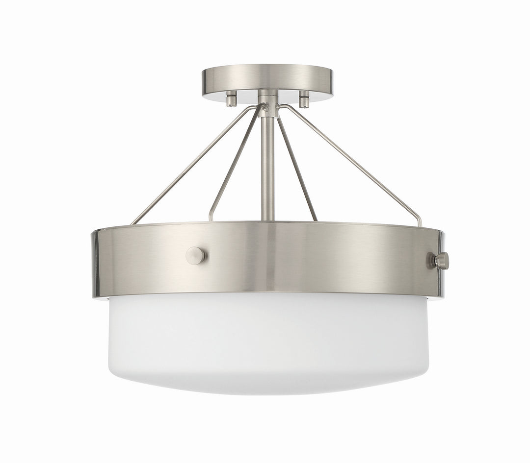 Craftmade Oak Street XS3213-BNK Ceiling Light - Brushed Polished Nickel/Whiskey Barrel