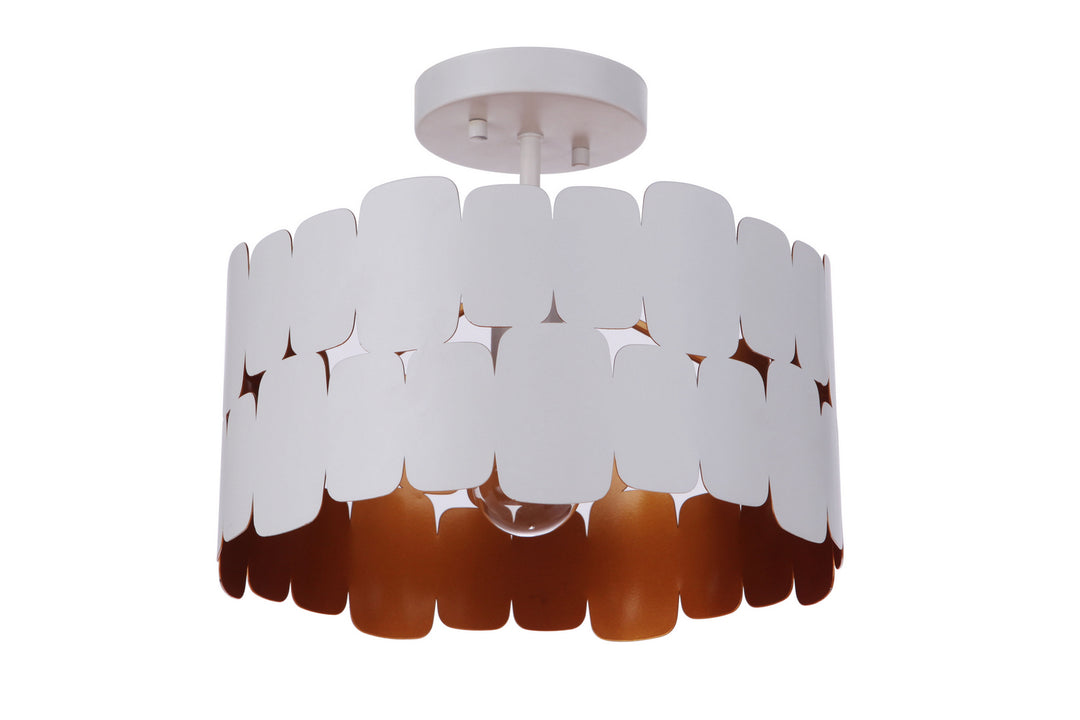 Craftmade Sabrina 56651-MWWGLR Ceiling Light - Matte White/Gold Luster