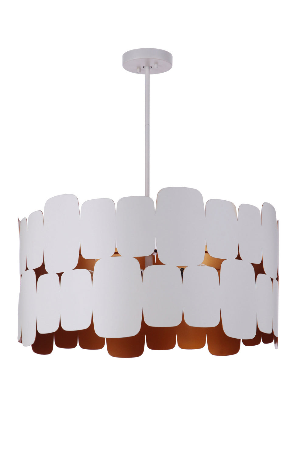 Craftmade Sabrina 56695-MWWGLR Pendant Light - Matte White/Gold Luster