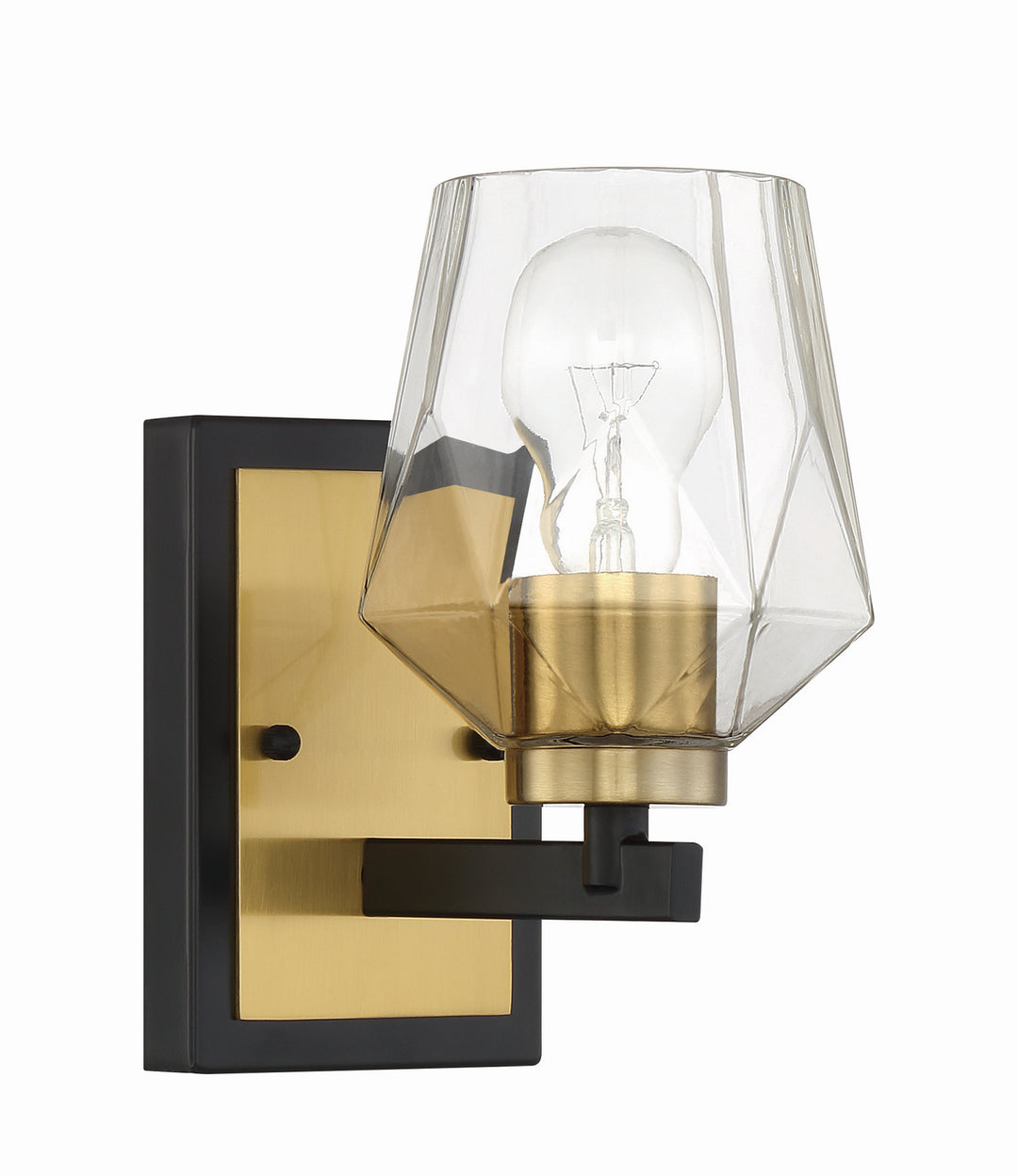 Craftmade Avante Grand 56901-FBSB Wall Sconce Light - Flat Black/Satin Brass