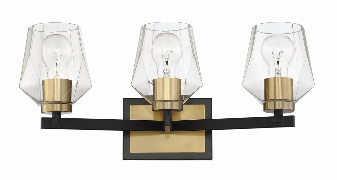 Craftmade Avante Grand 56903-FBSB Bath Vanity Light 21 in. wide - Flat Black/Satin Brass