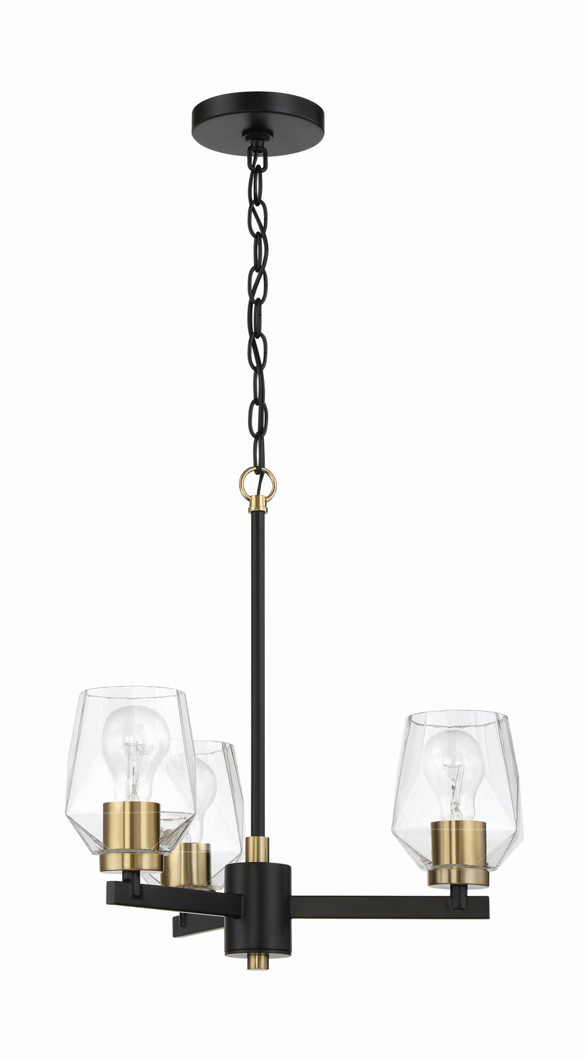 Craftmade Avante Grand 56923-FBSB Chandelier Light - Flat Black/Satin Brass