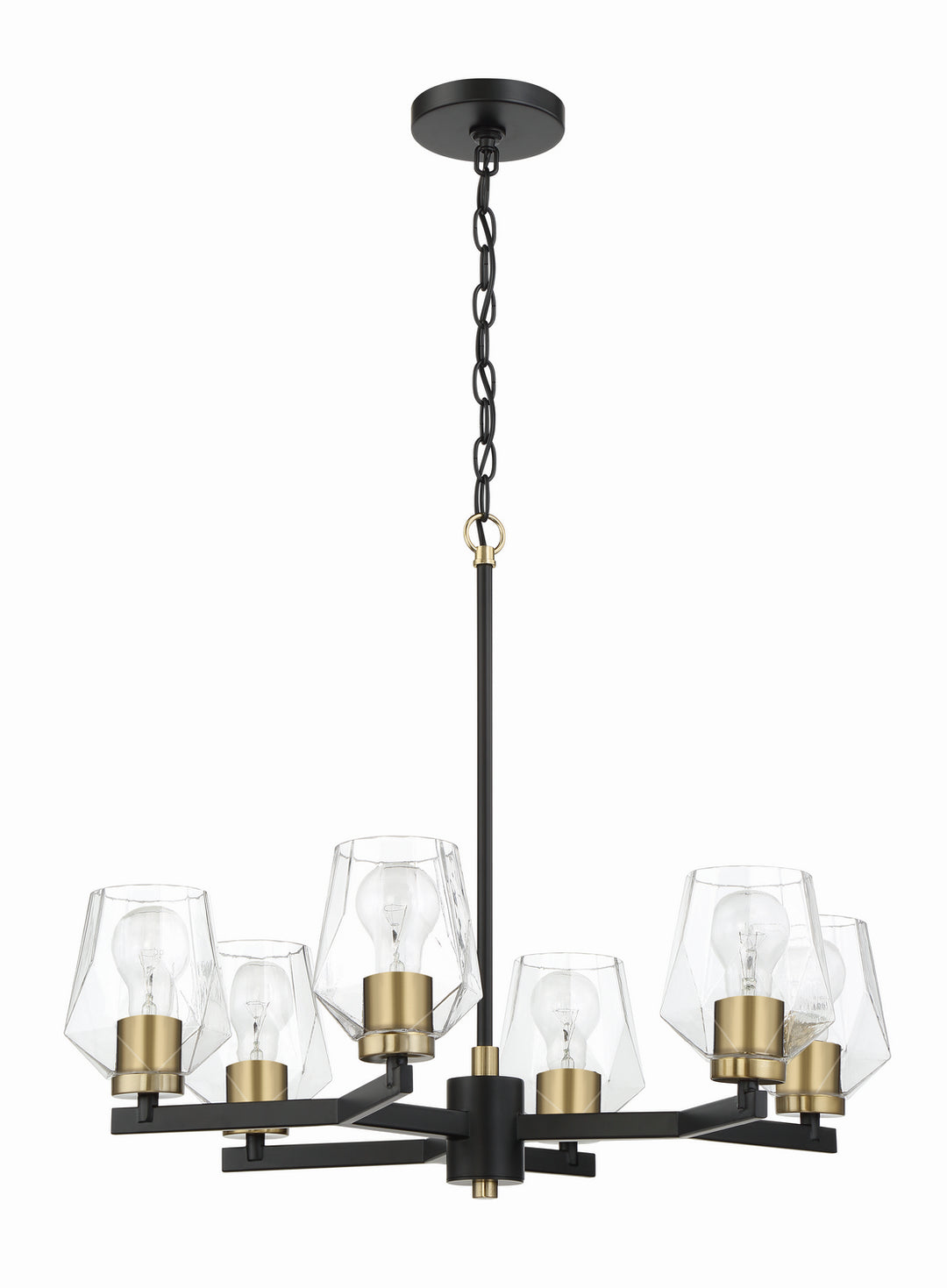 Craftmade Avante Grand 56926-FBSB Chandelier Light - Flat Black/Satin Brass