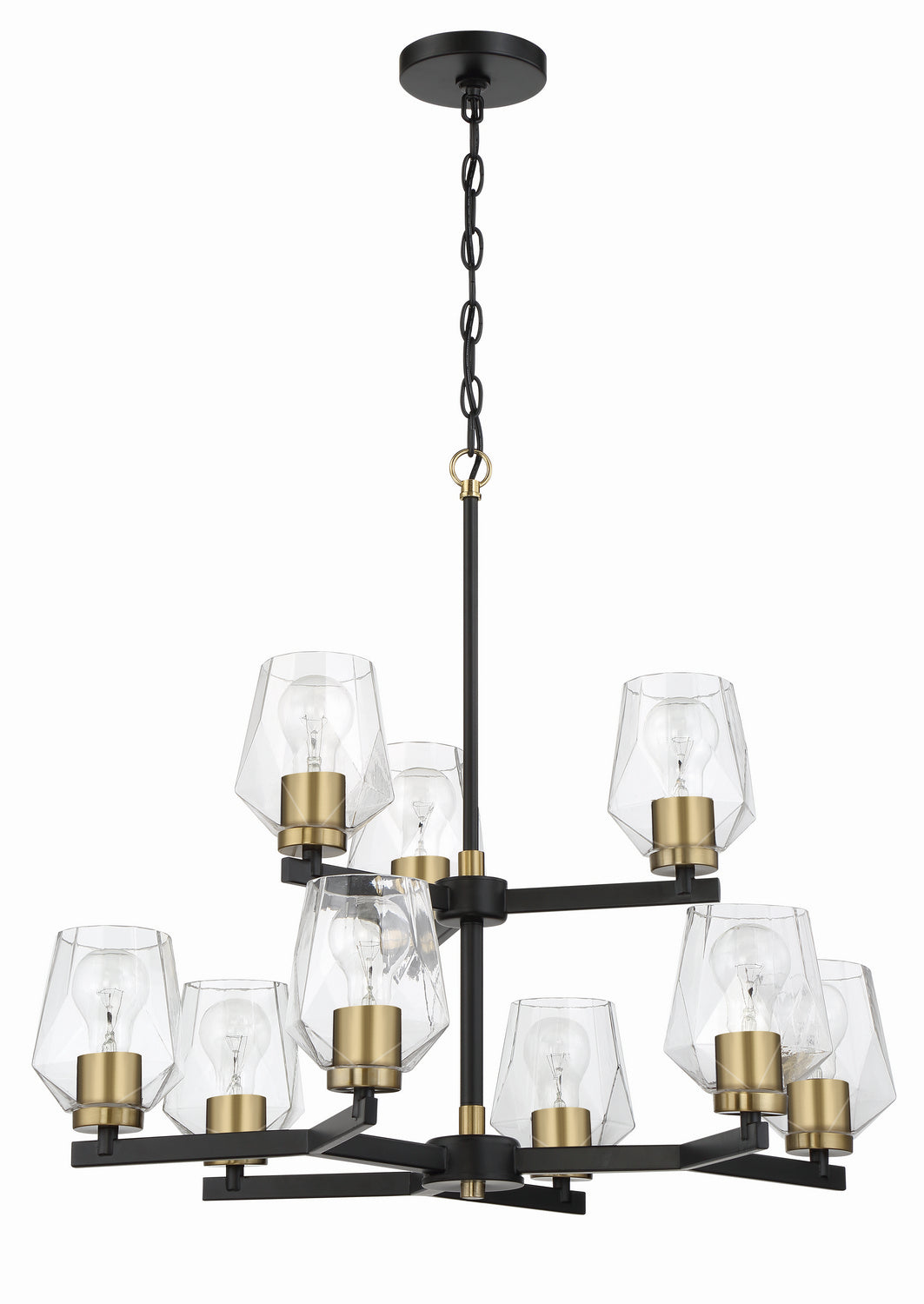 Craftmade Avante Grand 56929-FBSB Chandelier Light - Flat Black/Satin Brass