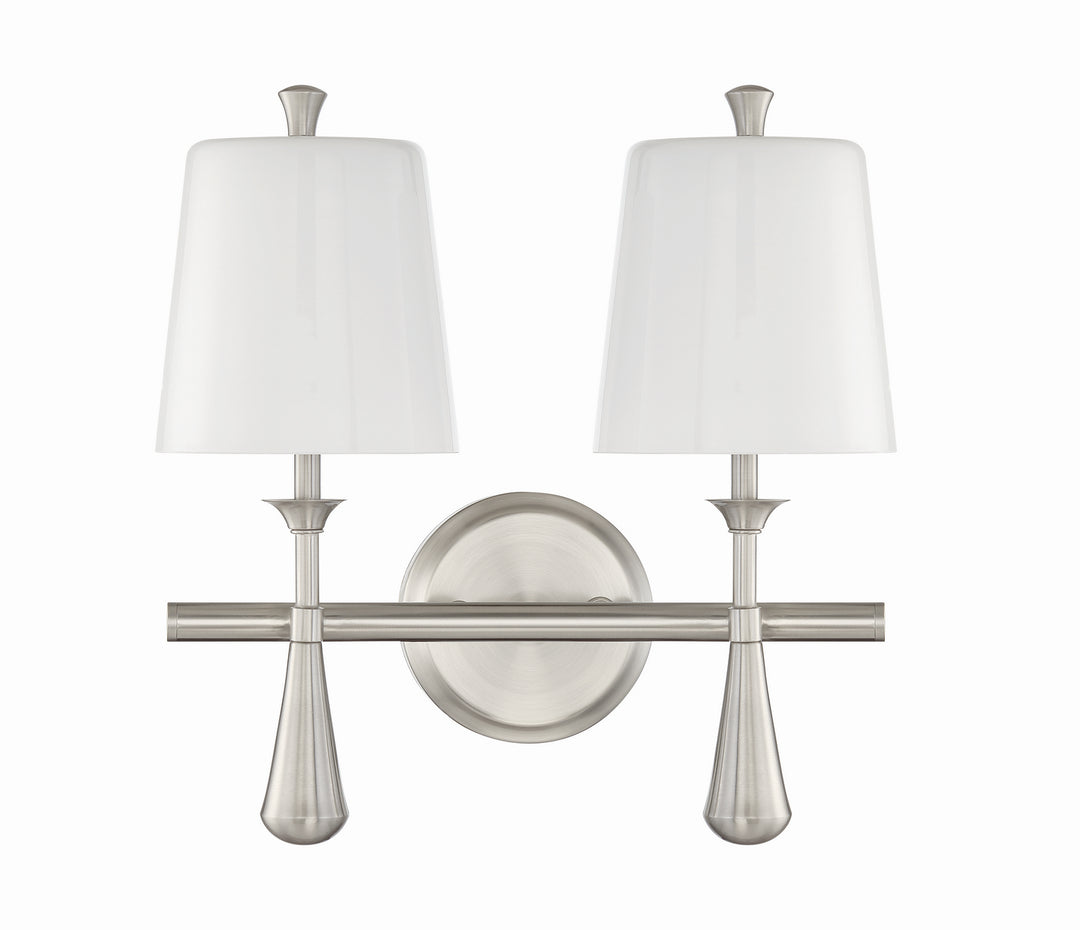 Craftmade Palmer 57402-BNK Bath Vanity Light 15 in. wide - Brushed Polished Nickel