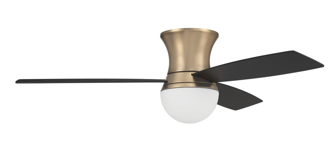 Craftmade Daybreak DBK52SB3 Ceiling Fan 52 - Satin Brass, Flat Black/Black Walnut/