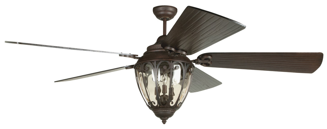 Craftmade Olivier OV70AG5 Ceiling Fan 70 - Aged Bronze Textured, Walnut/Walnut/