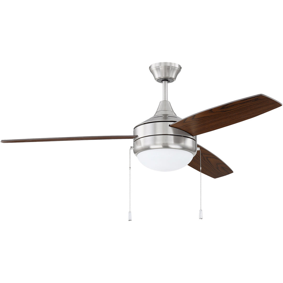 Craftmade Phaze 3 Blade - Remote PHA52BNK3-UCI Ceiling Fan 52 - Brushed Polished Nickel, Walnut/Dark Oak/