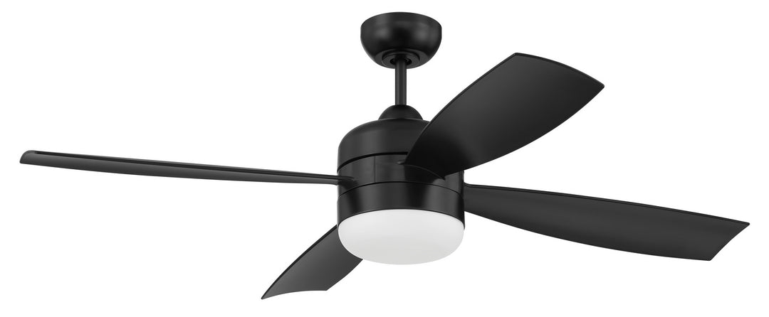 Craftmade Sebastion SBN52FB4 Ceiling Fan 52 - Flat Black, Flat Black/Flat Black/