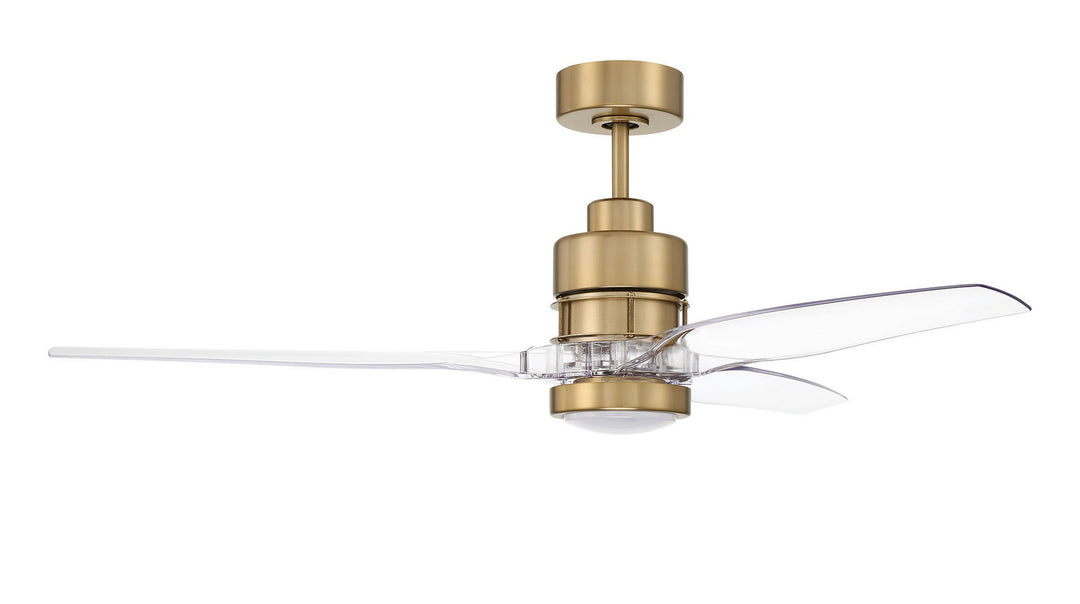 Craftmade Sonnet WiFi 52 SONWF52SB3-CAP Ceiling Fan 52 - Satin Brass, Clear Acrylic/Clear Acrylic/