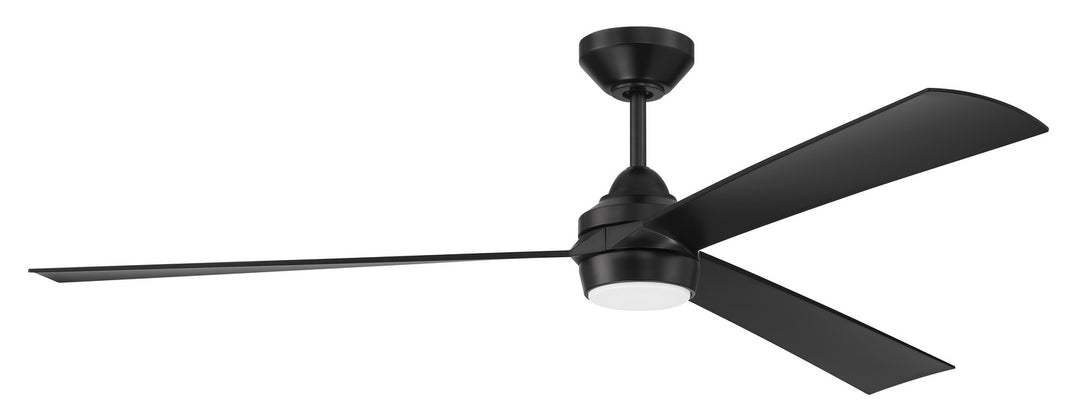 Craftmade Sterling STL60FB3 Ceiling Fan 60 - Flat Black, Flat Black/Flat Black/