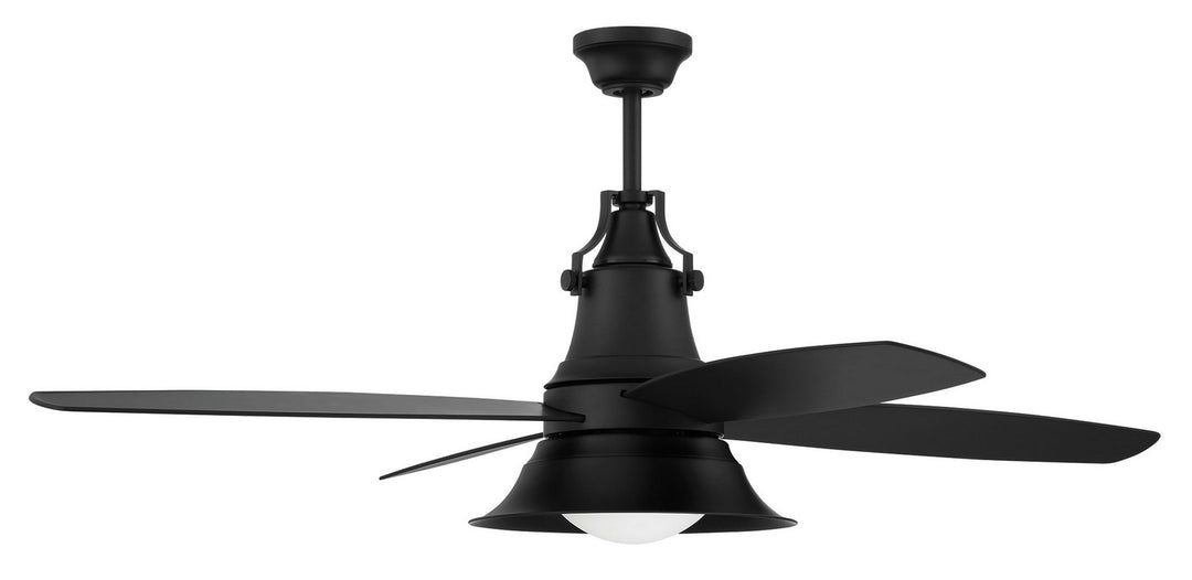 Craftmade Union UN52FB4-LED Ceiling Fan 52 - Flat Black, Flat Black/Flat Black/