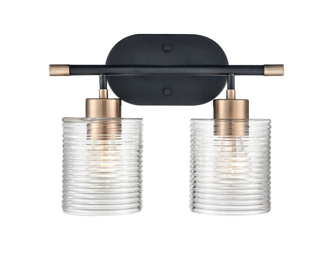 Millennium Renitta 9412-MB/MG Bath Vanity Light 14 in. wide - Matte Black Modern Gold