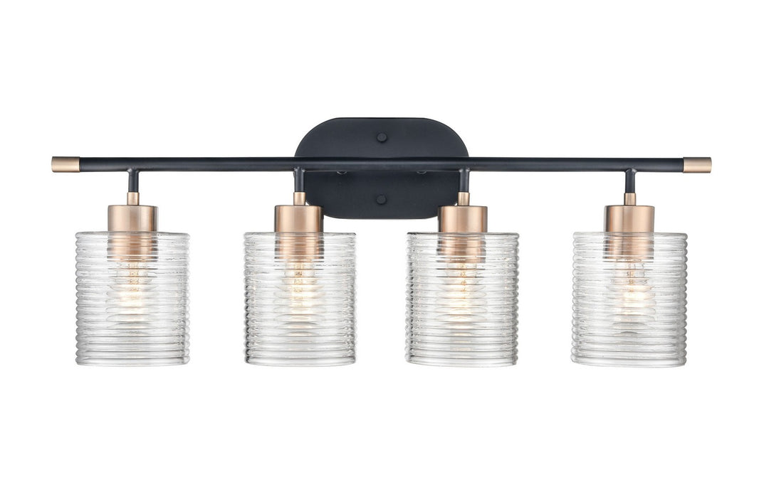Millennium Renitta 9414-MB/MG Bath Vanity Light 29 in. wide - Matte Black Modern Gold