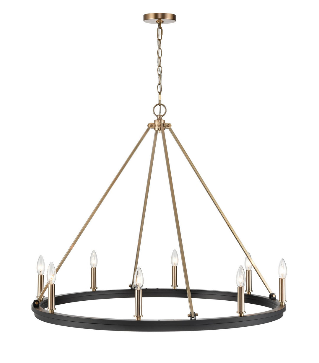 Millennium Carruth 9508-MB/MG Chandelier Light - Matte Black Modern Gold