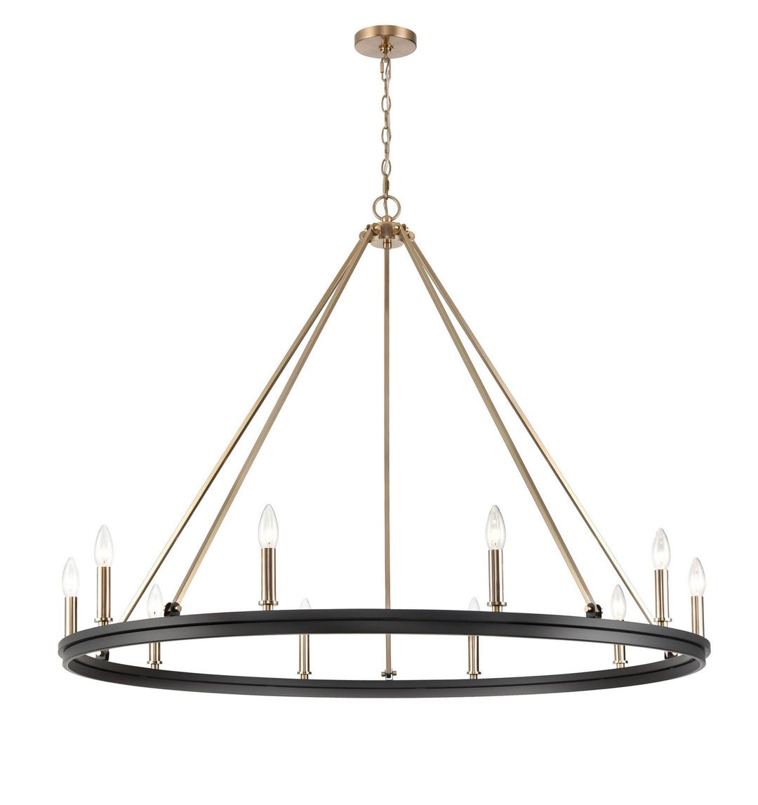Millennium Carruth 9510-MB/MG Chandelier Light - Matte Black Modern Gold