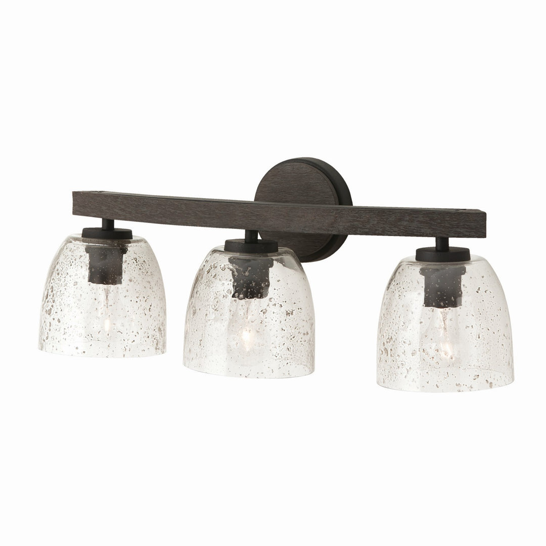 Capital Clive 147631CK-536 Bath Vanity Light 25 in. wide - Carbon Grey and Black Iron