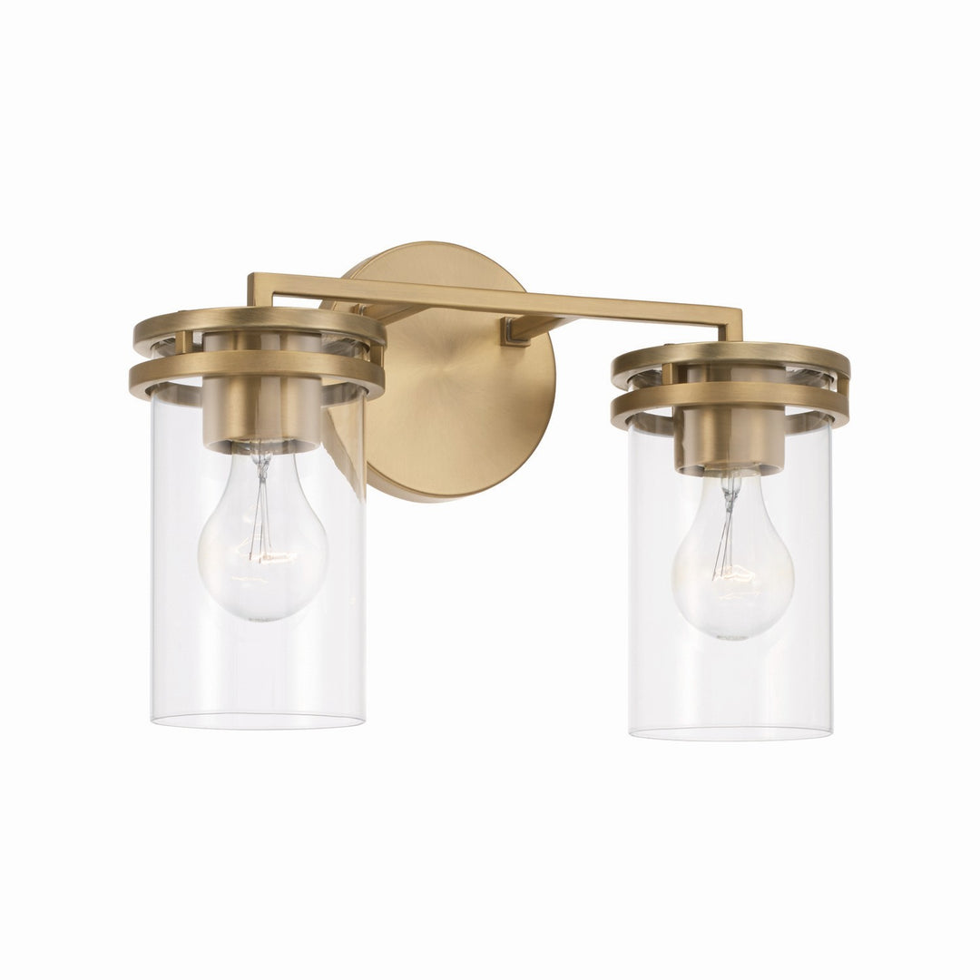 Capital Fuller 148721AD-539 Bath Vanity Light 15 in. wide - Aged Brass