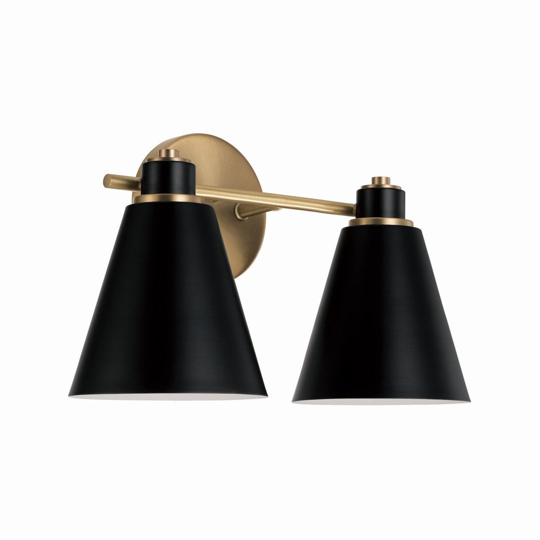 Capital Bradley 150121AB Bath Vanity Light 15 in. wide - Aged Brass and Black