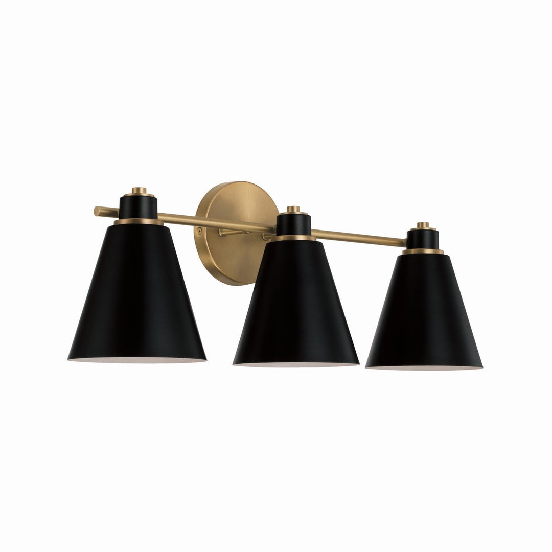 Capital Bradley 150131AB Bath Vanity Light 24 in. wide - Aged Brass and Black