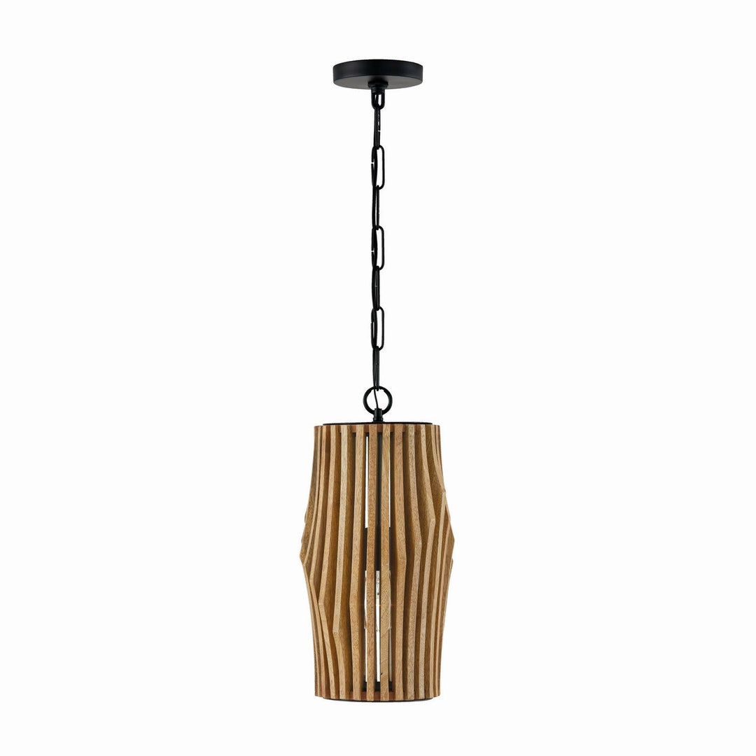 Capital Archer 344613WK Pendant Light - Light Wood and Matte Black