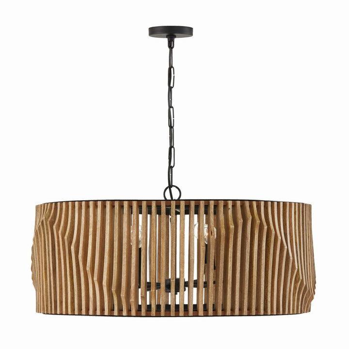 Capital Archer 344664WK Pendant Light - Light Wood and Matte Black