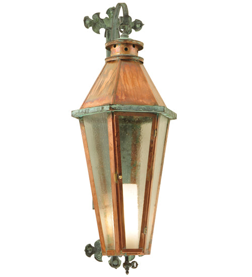 Meyda Tiffany Lighting 129598 Millesime One Light Wall Sconce Outdoor Two-Tone