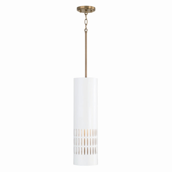 Capital Dash 350211AW Pendant Light - Aged Brass and White