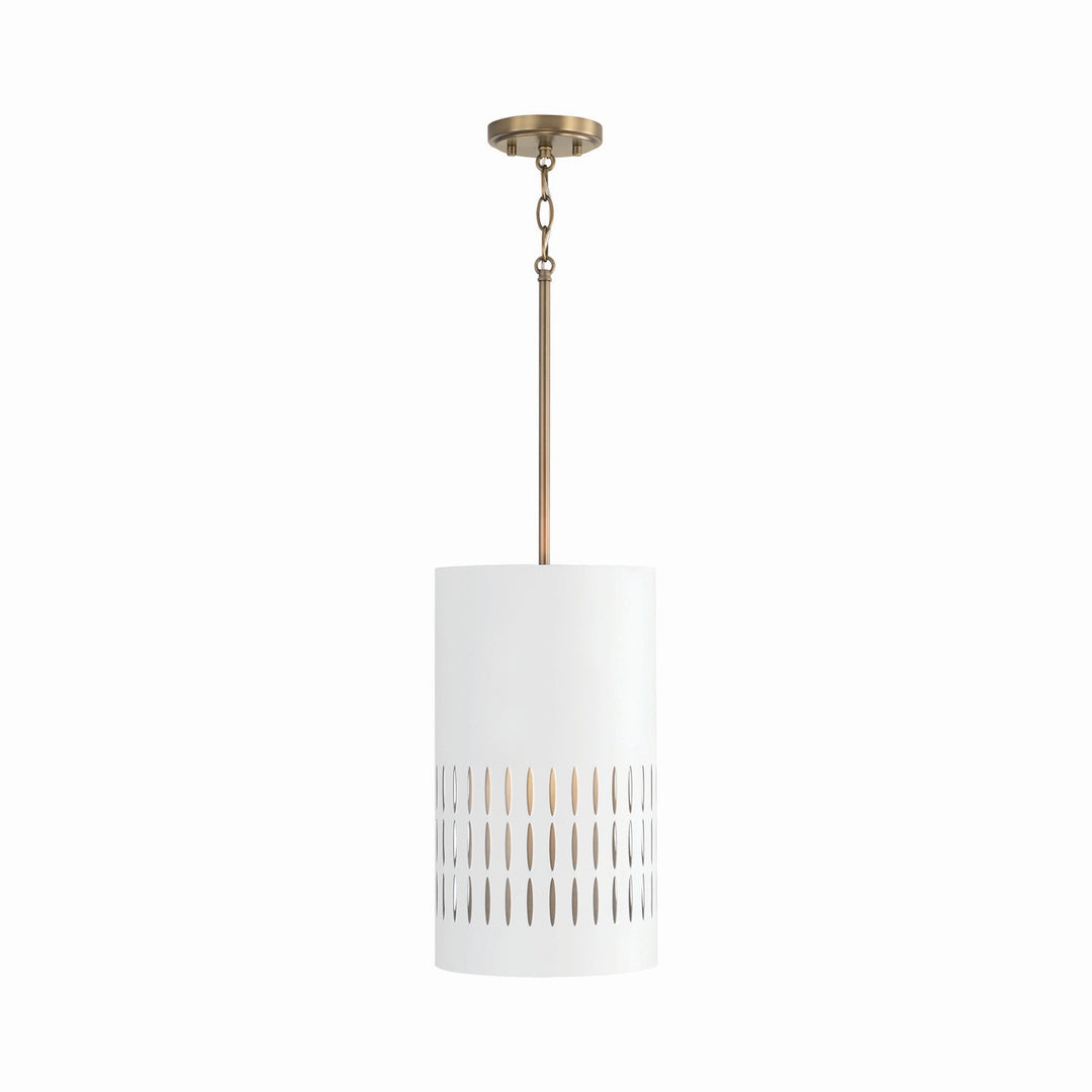 Capital Dash 350212AW Pendant Light - Aged Brass and White