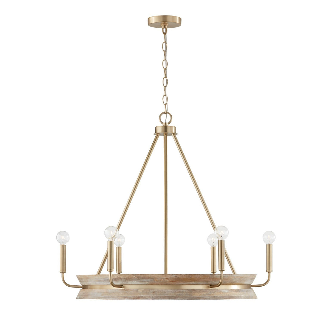 Capital Finn 447361WS Chandelier Light - White Wash and Matte Brass