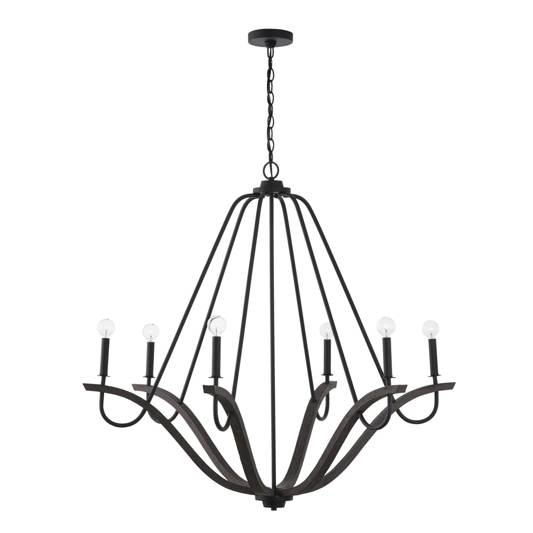 Capital Clive 447662CK Chandelier Light - Carbon Grey and Black Iron