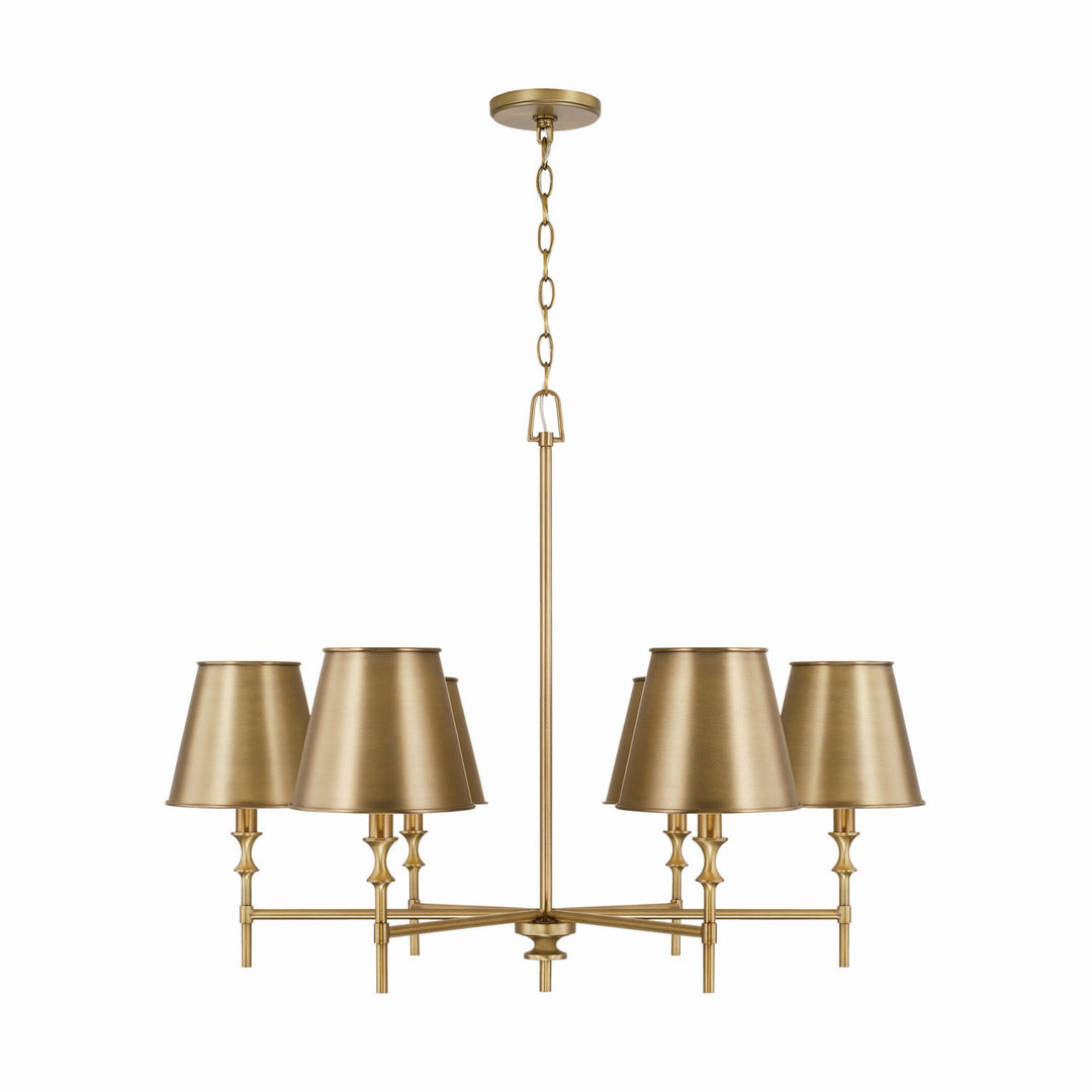 Capital Whitney 449761AD-707 Chandelier Light - Aged Brass