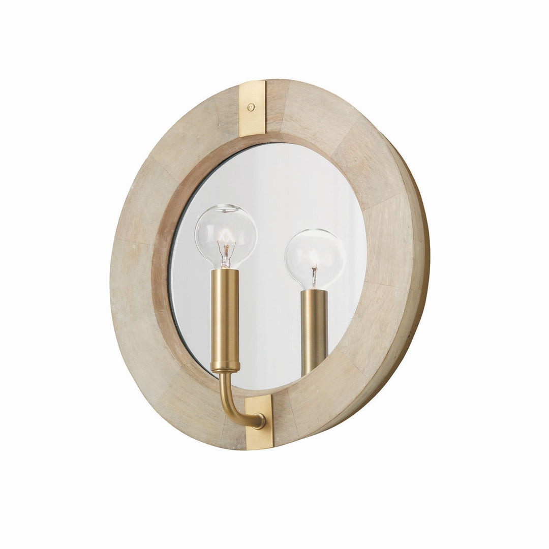 Capital Finn 647311WS Wall Sconce Light - White Wash and Matte Brass