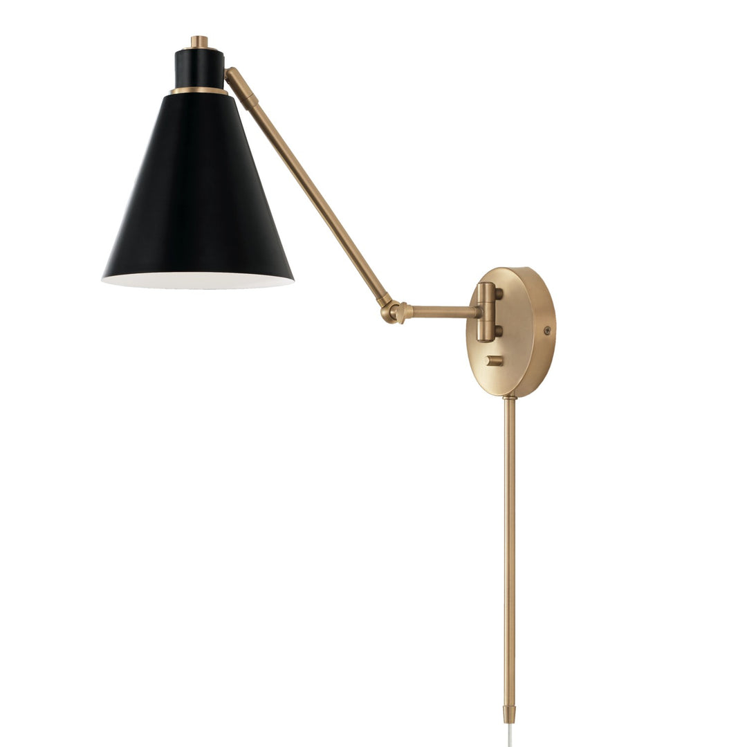 Capital Lighting 650111AB  Bradley Lamp Aged Brass And Black