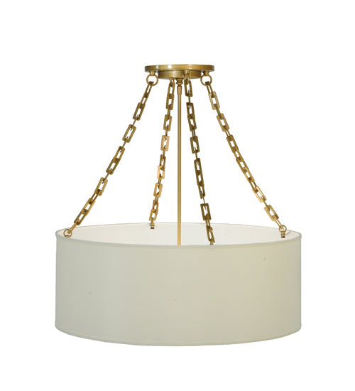 Meyda Tiffany Cilindro 129690 Pendant Light - Gold/#Eggshell