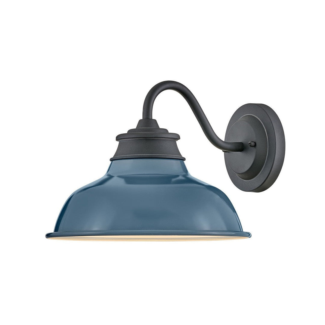 Hinkley Lighting 23080MB-DBU  Wallace Outdoor Museum Black With Denim Blue Accent