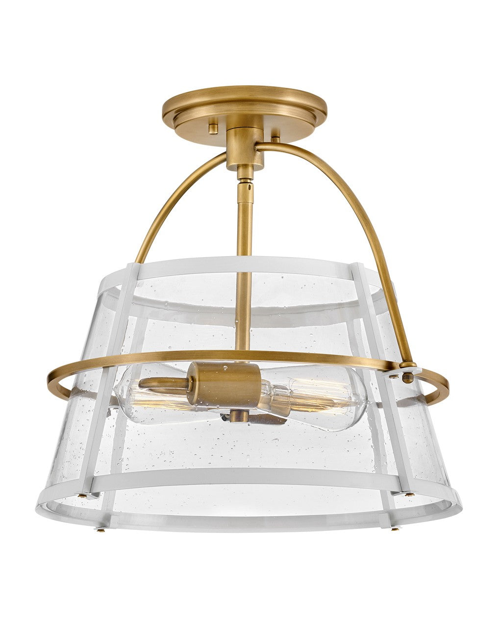 Hinkley Tournon 38111HB-PT Ceiling Light - Heritage Brass with Polished White Accents